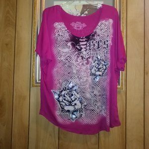 Pink full saloon top